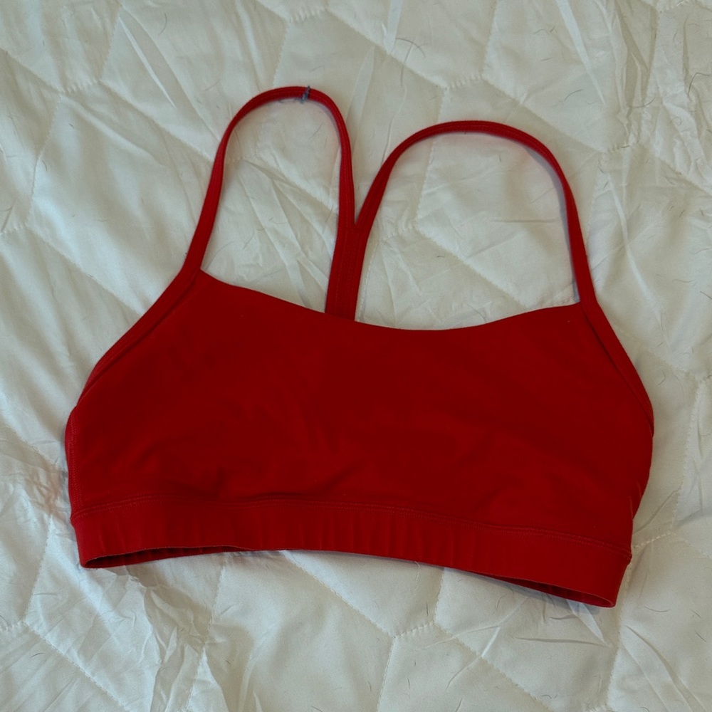 CRZ YOGA Vibrant Red Sports Bra
